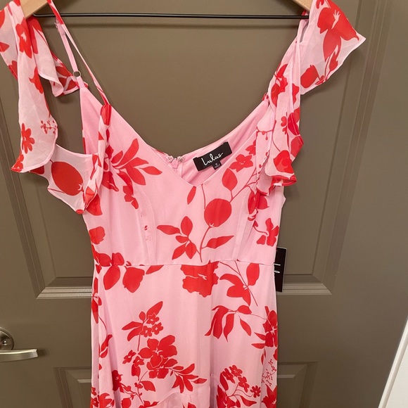 Valorous Vera Pink Floral Print Midi Dress - Picture 2 of 8